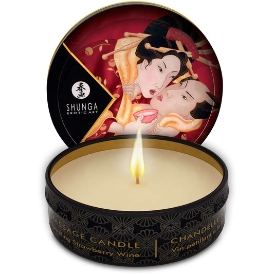 Mini Massage Candle - Romance - Sparkling Strawberry Wine - 1 Fl. Oz.