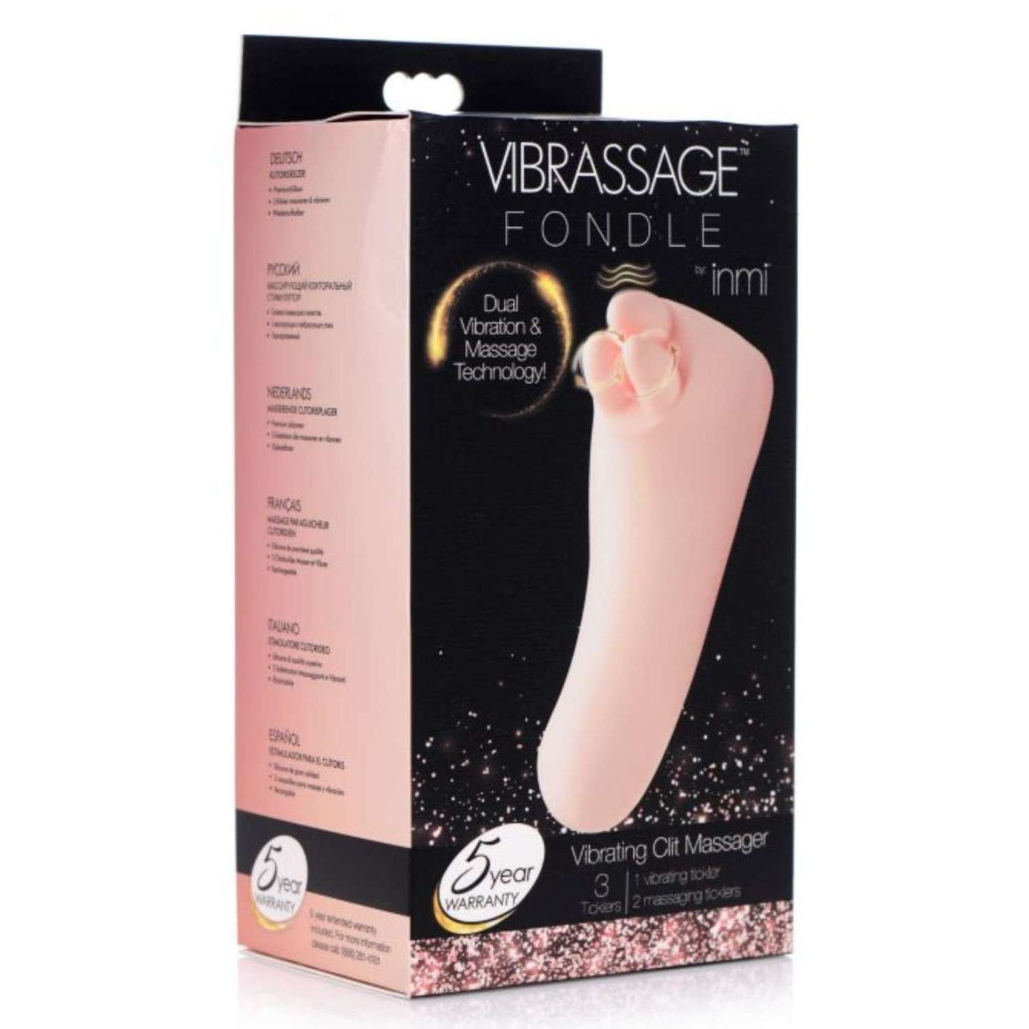 Vibrassage Fondle Vibrating Clit Massager - Pink