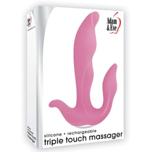 Load image into Gallery viewer, Triple Silicone Rechargeable Touch Massager