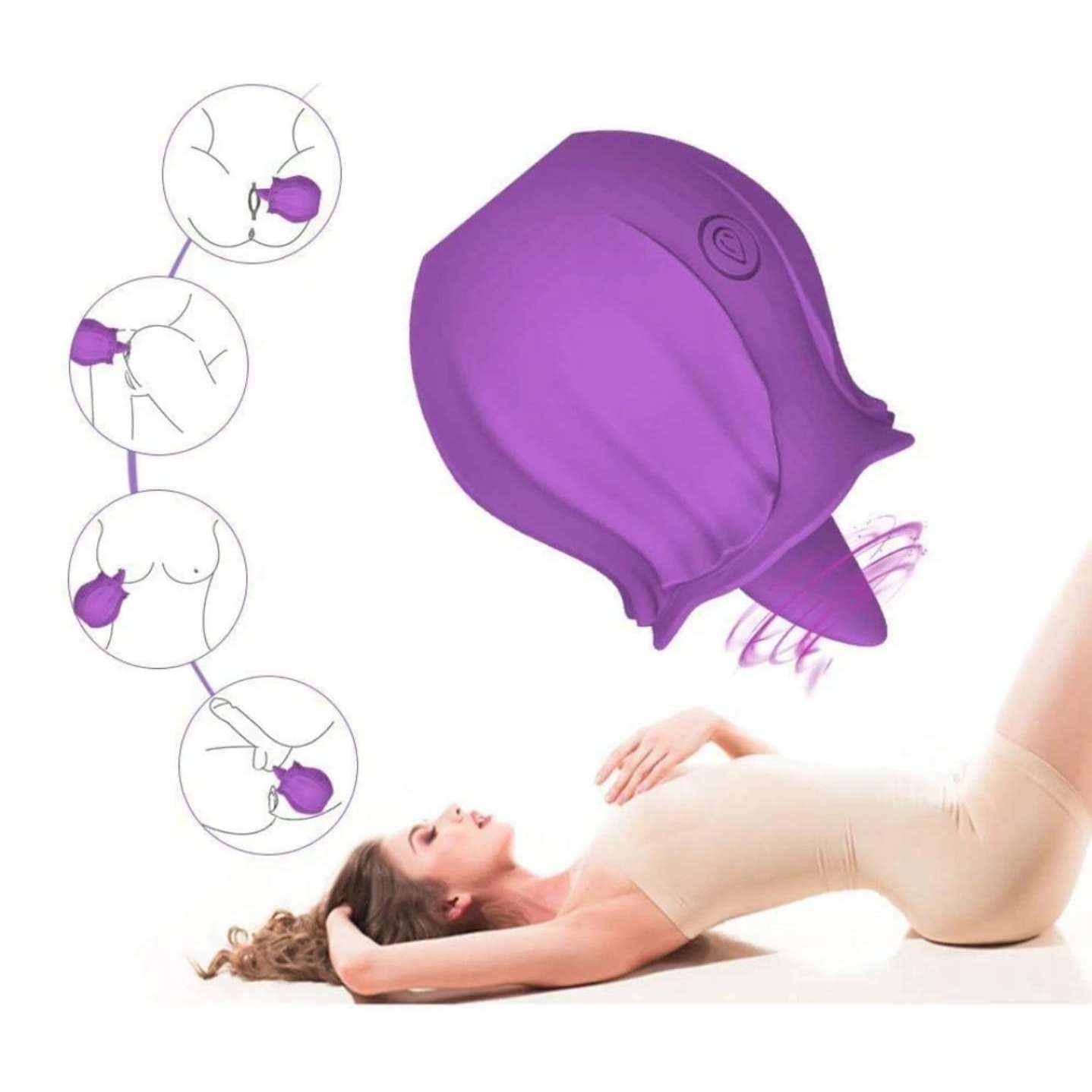Rose Vibrator With Tongue