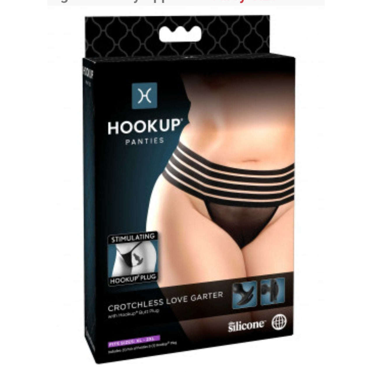 Hookup Panties Crotchless Love Garter